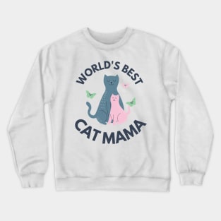 cat tama cute black cat love Crewneck Sweatshirt